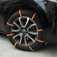 thumbnail image 4 of WUUJIPAI Universal Anti-Skid Snow Tire Chains for Cars SUVs Trucks, Tire Zip Ties for Snow and Ice, Winter Traction Snow Tire Straps, Fit 145–295mm Tires, 4 of 7