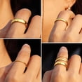 thumbnail image 4 of Gold Plated Band Rings for Women Non Tarnish, 14K Gold Plated Wedding Rings Set for Statement, Stackable Simple Thumb Pinky Bands Comfort Fit 3Pcs 2mm 4mm 6mm for Jewelry Gift Size 5-13, 4 of 6