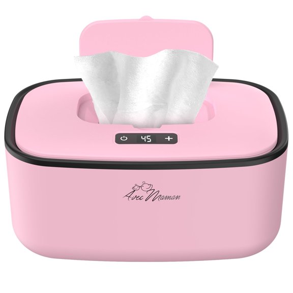 Avec Maman Dispensador calentador de toallitas para bebés S1 - Control de temperatura digital ajustable - Calentador de toallitas y dispensador de toallitas húmedas para bebés - Calentador de toallita