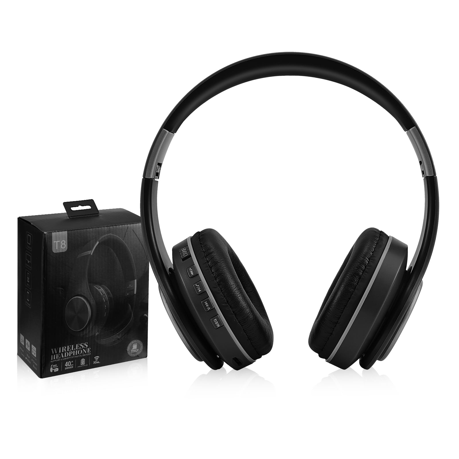 Kohagoki Bluetooth Headphones Over Ear, Wireless Headphones with Mic