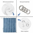 thumbnail image 4 of Navy Blue Ombre Shower Curtain, Waterproof Shower Curtains for Bathroom, Farmhouse Stripes Modern Abstract Art Washable Fabric Bathtub Curtain Set Bath Decor with 12 Hooks Long 72"x84", 4 of 8