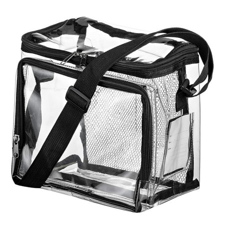 

Barhoo Food Storage Bags Gallon Clearance! Pack Pvc Transparent Lunch Bag with Adjustable Shoulder Strap Front Storage Grid Outdoor Picnic Bag