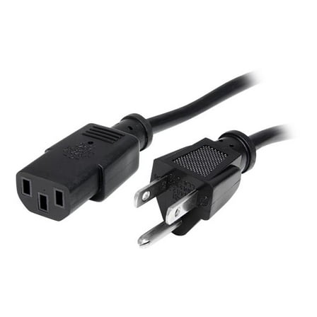 StarTech.com PXT101_10 10 ft Standard Computer Power Cord - NEMA 5-15P to C13 - 10ft NEMA 5-15P to IEC 320 C13 Power Cable