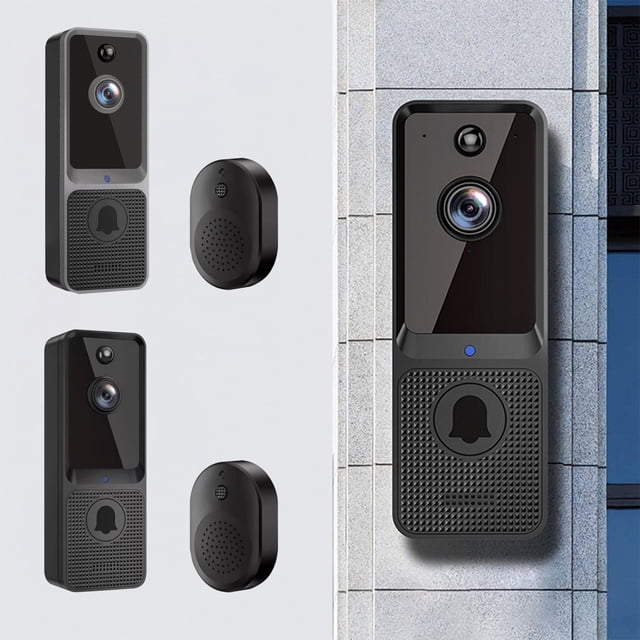 XWSHYW Seguridad Timbre Inteligente, Timbre En Video Remoto Inalámbrico Inteligente, Timbre Visual Inteligente, Detección de Movimiento Pir, Intercomunicador Doméstico, Timbre de Seguridad En Wifi y