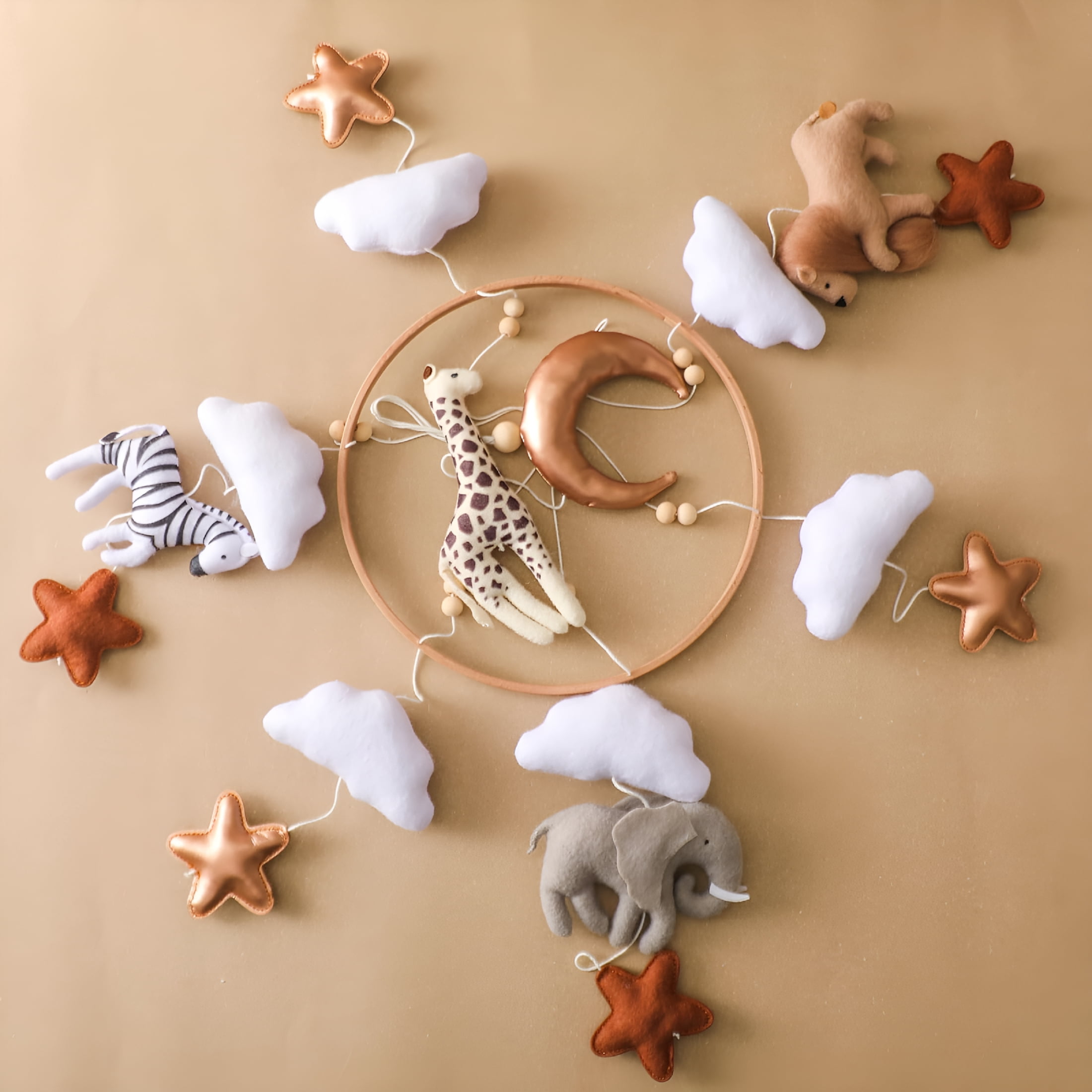 BESTSKY Baby Mobile for Crib,Baby Crib Mobile for Boys Girls,Baby Mobile for Bassinet,Boho Nursery Mobile,Nursery Decor Theme for Infant Bedroom Hanging,Gender Neutral Baby Gift