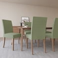 thumbnail image 5 of No. 918 Sparta 2-Pack Houndstooth Textured Stretch Fit Elastic Dining Chair Cover Pair, Sage Green, 5 of 8