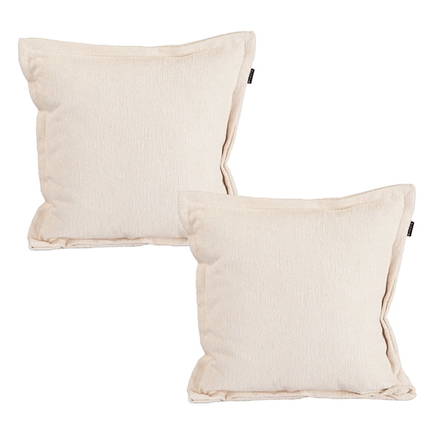 Cojin Decorativo Cuadrado DICASA Set de 2 Peco Marfil