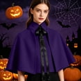thumbnail image 6 of Hvyesh Victorian Gothic Renaissance Medieval Steampunk Collar Capelet Womens Short Cape Cloak, 6 of 6