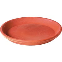 Deroma 211518 0.6 in. Terracotta Clay Round Water-Resistant Saucer, Red - Pack of 18