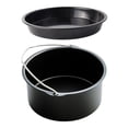 thumbnail image 2 of GUOOL Moule à Gâteau Plateau de Cuisson en Acier Inoxydable Antiadhésif Remplacement pour Pizza 6 Pouces, 2 of 8