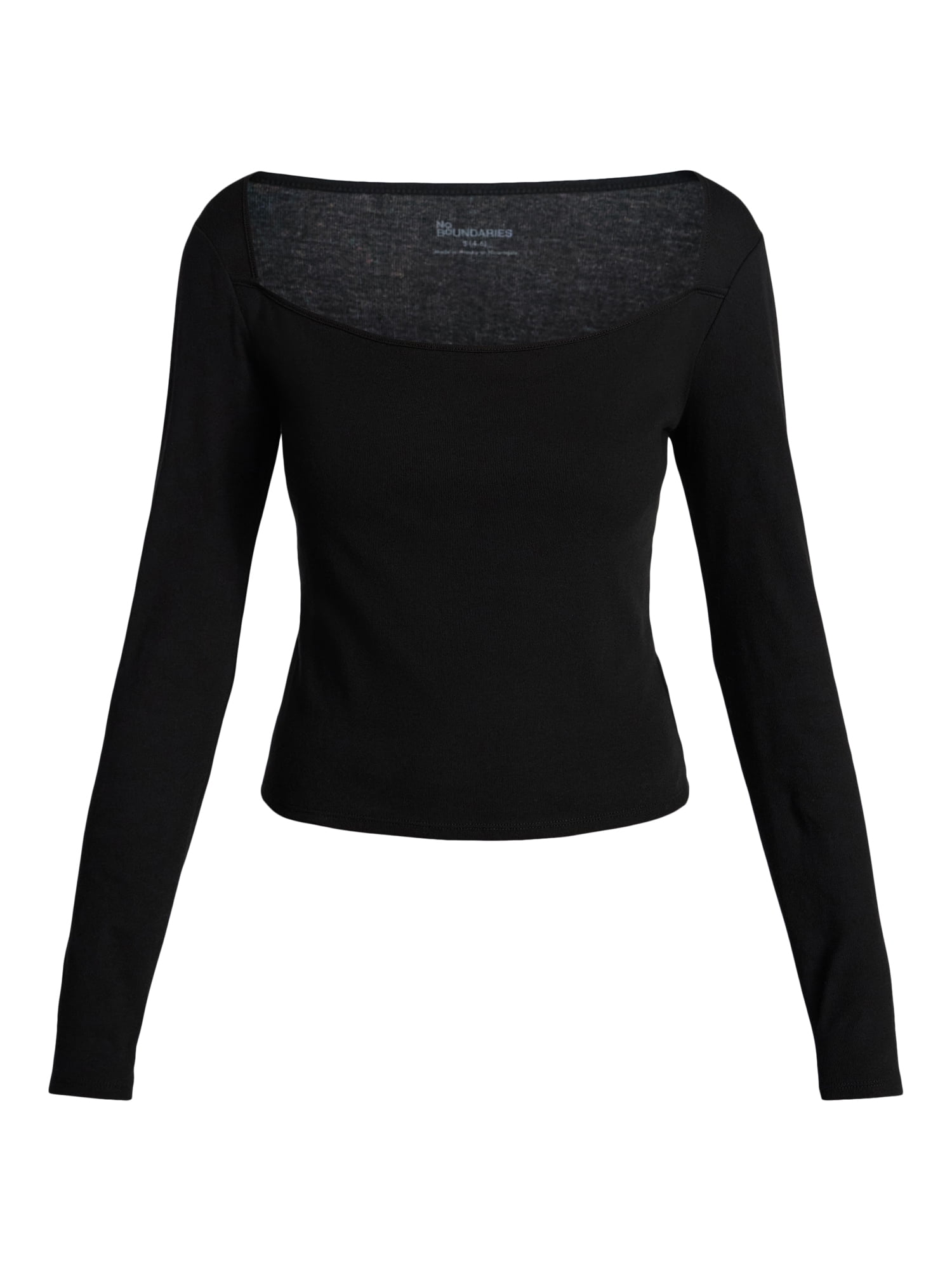 No Boundaries 90s Square Neck Top, Women’s XXS-XXL