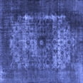 thumbnail image 1 of Ahgly Company Machine Washable Indoor Square Oriental Blue Industrial Area Rugs, 8' Square, 1 of 4