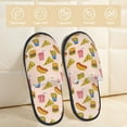 thumbnail image 2 of Fotbe Hamburger Pizza Pantuflas Peludas para Mujer con Estampado, Zapatillas de Peluche, Zapatos de Invierno para Casa, Uso Interior y Exterior-Medium, 2 of 8