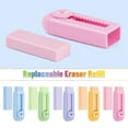 thumbnail image 7 of 10 Pack Sliding Retractable Pencil Eraser, 5 Colors Cute Erasers with 5 Refill Eraser Push-Pull Design Pencil Erasers for  Office Home Supplies, 7 of 7