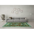 thumbnail image 3 of Ahgly Company Machine Washable Indoor Rectangle Animal Turquoise Blue Traditional Area Rugs, 3' x 5', 3 of 4