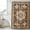 Brown, variant on Orange Boho Shower Curtain, Waterproof Shower Curtains for Bathroom, Geometric Antique Tribal Retro Ethnic Washable Fabric Bathtub Curtain Set Bath Decor with 12 Hooks Stall 36"x72"