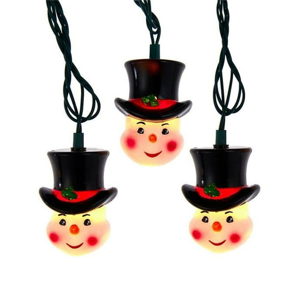 10-Light Snowman Head Light Set with UL Certified
