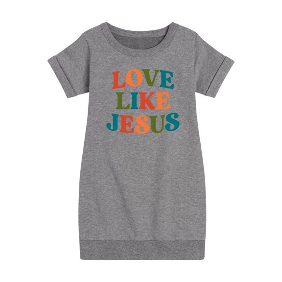Instant Message - Love Like Jesus - Toddler & Youth Girls Fleece Dress