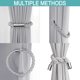 thumbnail image 3 of 4 Pack Curtain Tie Backs Super Strong Magnetic Curtains Tiebacks Modern Simple Style Pretty Weave Rope Drape Holdback for Thin/Thick Home Office Hotel Window Drapery - Plating Chrome Silver, 3 of 5