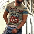 thumbnail image 2 of Men's Route 66 Printed Tee Top Casual Print T-Shirt, 2 of 3