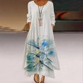 thumbnail image 2 of Vestido Irregular Vestido Estampado Vestido de Bolsilloel Invierno de Las Mujeres Tallas Grandes Casual Bolsillo Suelto Vestido Estampado Irregular Odeerbi  ODB114697, 2 of 8