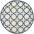 thumbnail image 4 of SAFAVIEH Cambridge Liz Geometric Wool Area Rug, Ivory/Navy, 6' x 6' Square, 4 of 10