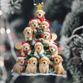 thumbnail image 7 of Dserfhy Christmas Acrylic Dog Hanging Decoration Holiday Party Winter Xmas Tree 2D Flat Acrylic Puppy Hanging Ornament Dog Lovers Gift, 7 of 7