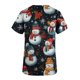 thumbnail image 3 of Mujeres Navidad Tops Cuello en V Manga Corta Impresión con Diseño de Enfermera de Bolsillo, Poliéster Ligero para las Vacaciones Y el Uso Casual Diario, 3 of 5