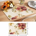 thumbnail image 6 of Vintage Flowers Placemats Set of 8, Watercolor Red Yellow Floral Oil Painting Non-Slip Place Mats Washable Table Mats for Kitchen Dining Table Decorations Indoor/Outdoor, 6 of 9