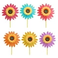 thumbnail image 2 of Guiexla 1/6Pcs Sunflower Pinwheel with Stake Lawn Decoration Non-Fading Easy to Install Widely Use Colorful Flower Wind Spinner Sunflower Windmill Toy, 2 of 8