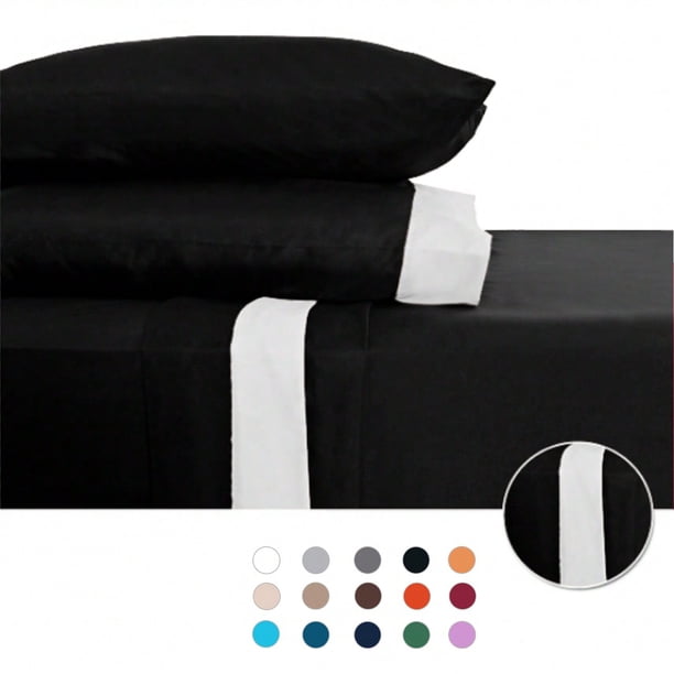 Juego de Sábanas Individual 2800 Hilos Extra Suave Premium Cenefa Europea Soft Nature