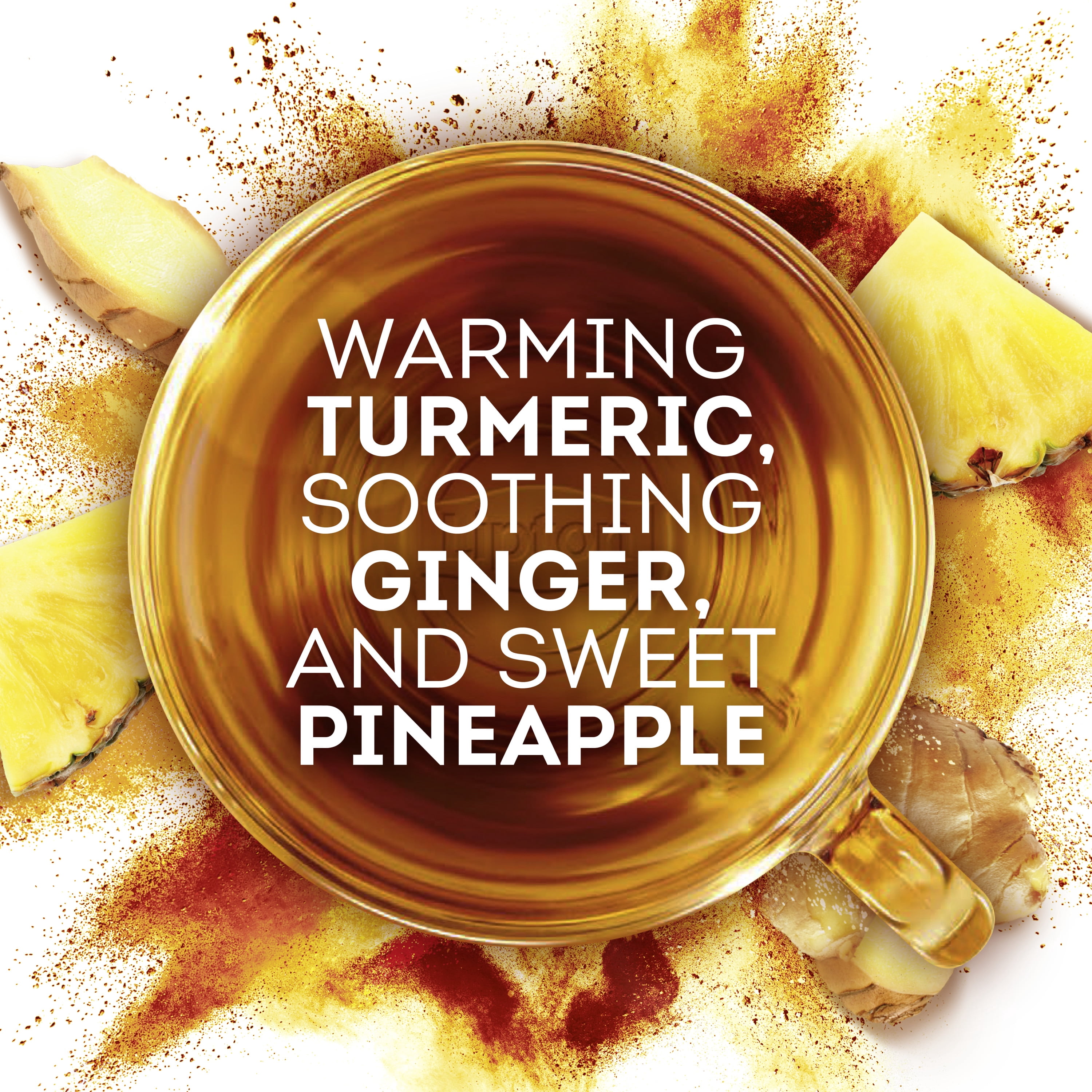 Lipton Herbal Tea , Turmeric Ginger, + Vitamin C Caffeine-Free, Tea Bags 12 Ct