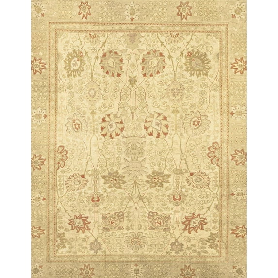 Ahgly Company Machine Washable Indoor Rectangle Abstract Orange Area Rugs, 3' x 5'