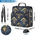 thumbnail image 2 of FORMRS Zipper Binder with Shoulder Strap 2-inch Ring 500 Sheet Capacity File Bag, Blue Art Pattern, 2 of 5