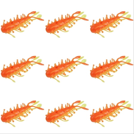 9pack Floating Sea Cucumber Soft Lure 3 Inch Bionic Fishing Lure for Bass Panfish Lifelike Artificial Bait Natural Swimming Action Freshwater Saltwater Soft Plastic Swimbait Wobbler Rubber