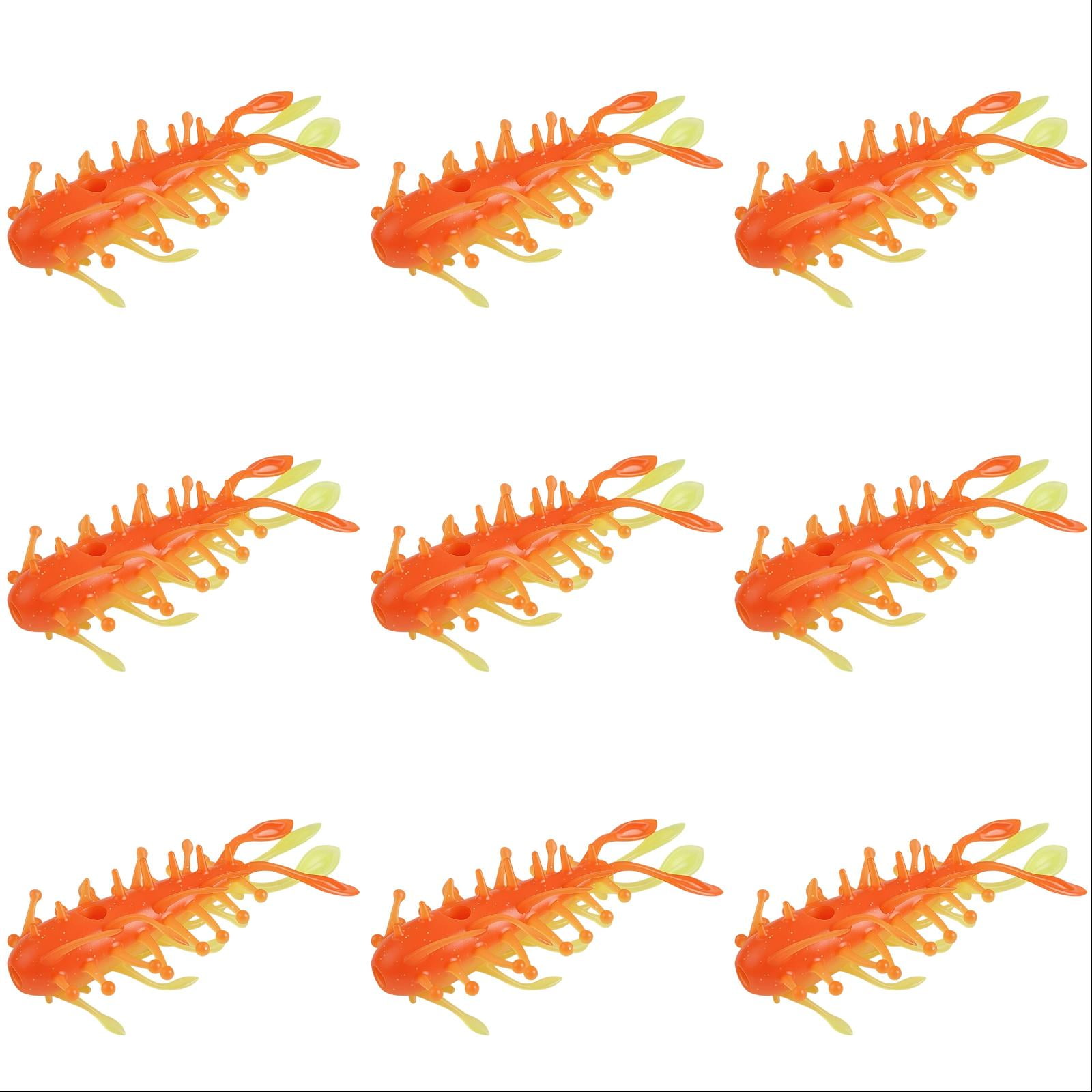 9pack Floating Sea Cucumber Soft Lure 3 Inch Bionic Fishing Lure for Bass Panfish Lifelike Artificial Bait Natural Swimming Action Freshwater Saltwater Soft Swimbait Rubber