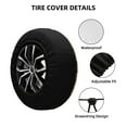 thumbnail image 2 of DouZhe Waterproof Spare Tire Cover, Ancient Egyptian Hieroglyphs Symbols Prints Adjustable Wheel Covers Fit for Jeep Trailer RV SUV Car, 16 inch, 2 of 7