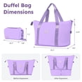thumbnail image 4 of Gowill 5 Piece Luggage Sets,20/24/28 inch Hardside Lightweight ABS Suitcase With Expandable Duffle Bag (Purple), 4 of 13