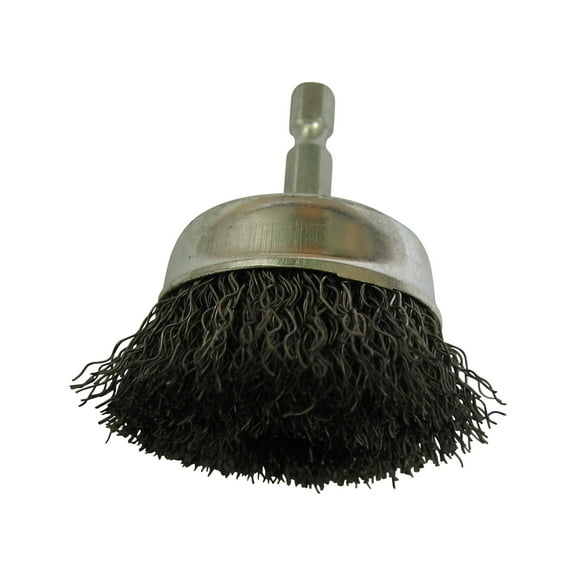 Klutch 2in. Coarse Wire Cup Brush with 1/4in. Shaft