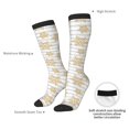 thumbnail image 3 of Xecao Gold Snowflake Pattern Adult Stockings with Color-Block Design and 3D Print, Breathable Comfortable Hosiery for Daily Wear and Sports, 3 of 4