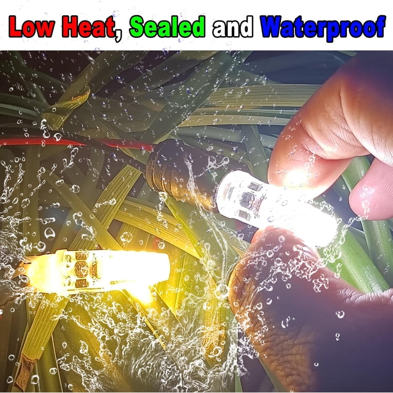 T5 Landscape Light Bulbs 12V 4W – 20 Pack Wedge Bulbs For Malibu Outdoor Lights, Garden, Deck & Pathway Lighting