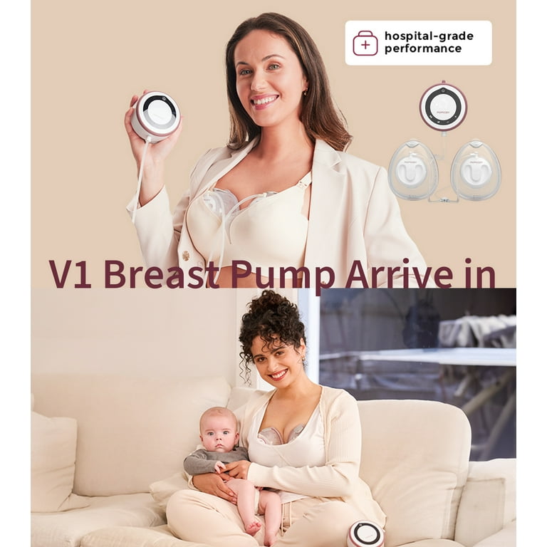 Momcozy Double Wearable Breast Pumps S9, Hands Free Electric Breast Pump,  24mm Pink