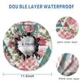 thumbnail image 3 of Shower Caps,Pioneer Flower Floral Print Pattern Waterproof Shower Cap for Women 4 Pieces,Double Reusable Hair Cover for Shower PEVA Elastic Stretch Hem, 3 of 7