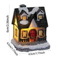 thumbnail image 3 of LED Glowing Christmas Cottage,Christmas Decorations Resin Snow Village Desktop Ornament with Warm White Light, Night Light for Holiday Decor,Shelf Table Display, and Festive Home Centerpiece, 3 of 4