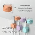 thumbnail image 2 of Paquete de 6 Clips Magnéticos para Gestión de Cables, Organizador de Cables Magnético, Clips para Gestión de Cables para Escritorio de Oficina, Pared de Automóvil, Color, 2 of 5