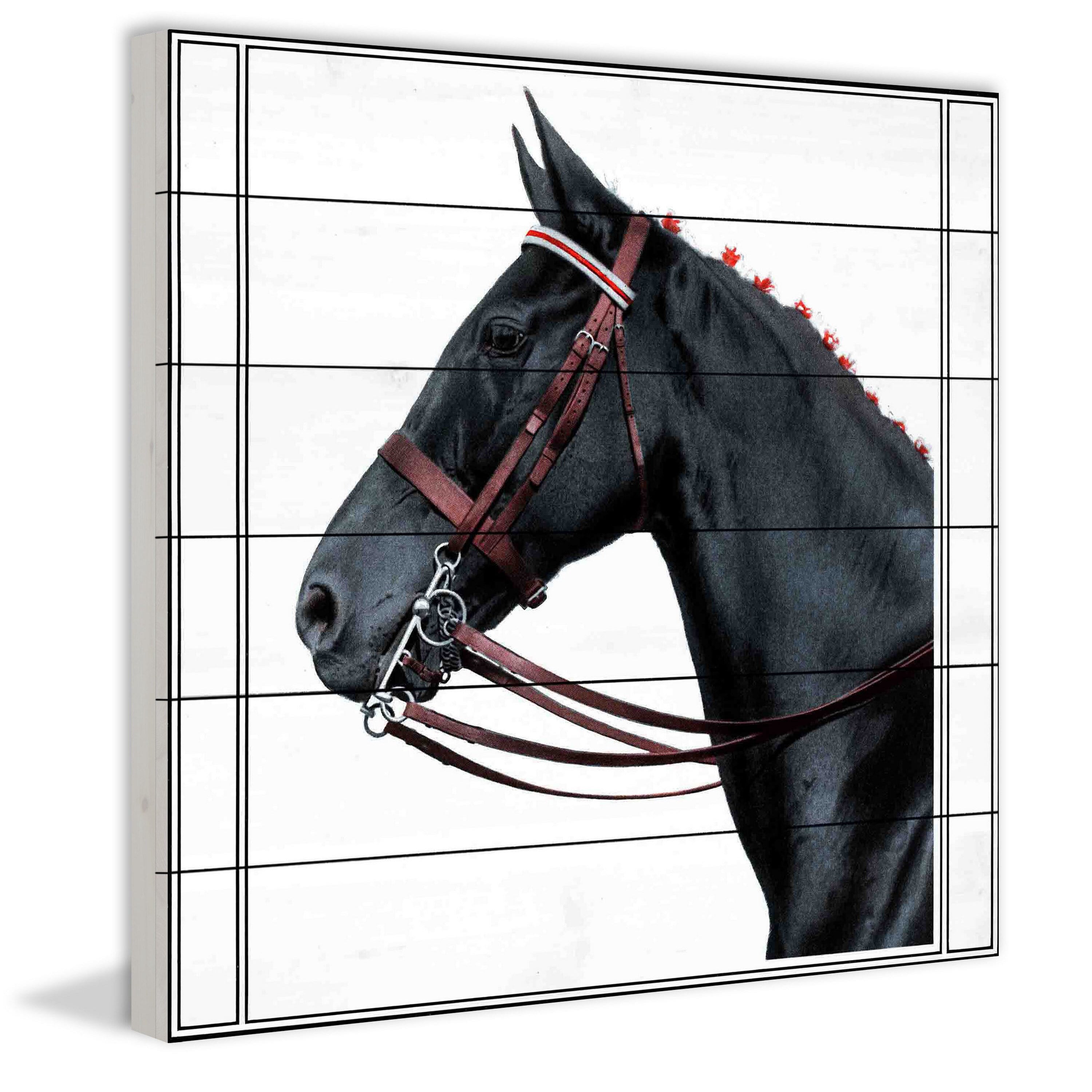 Marmont Hill "Journal Horse 2" Painting Print on White Wood