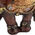 thumbnail image 4 of Riousery Wealth Lucky Elephant Statue Resin Feng Shui Figurine Home Decoration for Living Room Housewarming Gift, Medium 5.91 Inches / 15 cm, Brown, 4 of 9