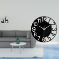 thumbnail image 2 of Estatua de reno,Estatua de reno negro,decoración del hogar,arte y artesanía,Reloj de pared grande,Reloj de pared acrílico silencioso moderno,Reloj de pared grande para, 2 of 8
