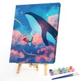 thumbnail image 2 of Cuadros Decorativos Ballena en la nube DIY pintura al óleo por números Kit acrílico pintura lienzo dibujo Wdftyju embutido en tela, 2 of 9
