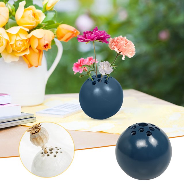 Florero hecho a mano Flor Ambiente familiar Florero decorativo Florero redondo Adorno de arreglo Wmkox8yii HKAHFKAH1030